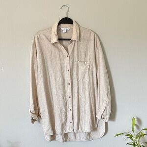 Old Navy woman’s linen Casual Button-Down Shirt